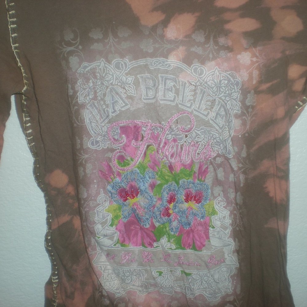 SWITCH Brand    Shirt   L/S   Size Small   Brown  NWOT